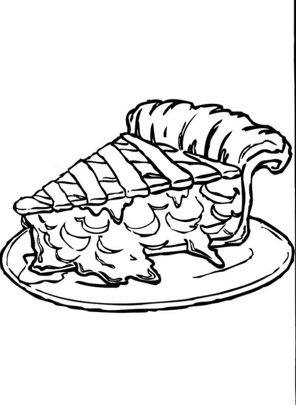 Animal Apple Pie Coloring Page for Kindergarten