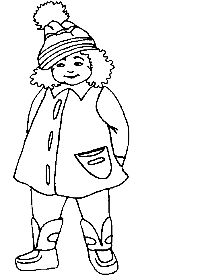 Winter Clothes Coloring Pages - Coloring Home