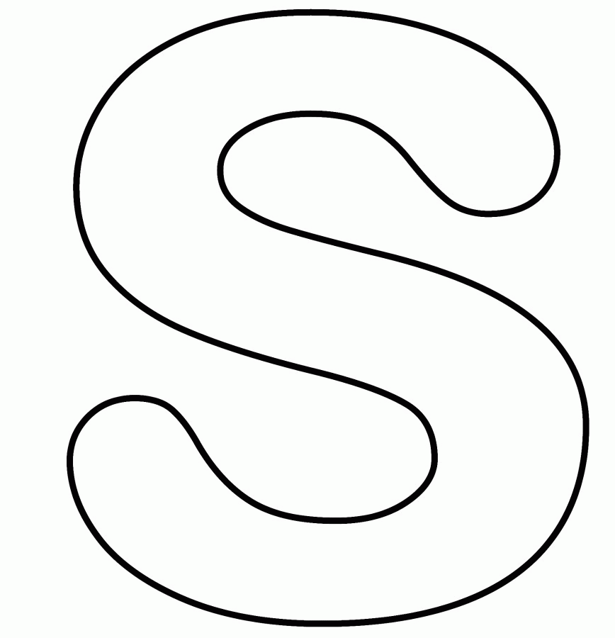 Lower Case Alphabet Letter S Template Coloring For Kids - Activity 