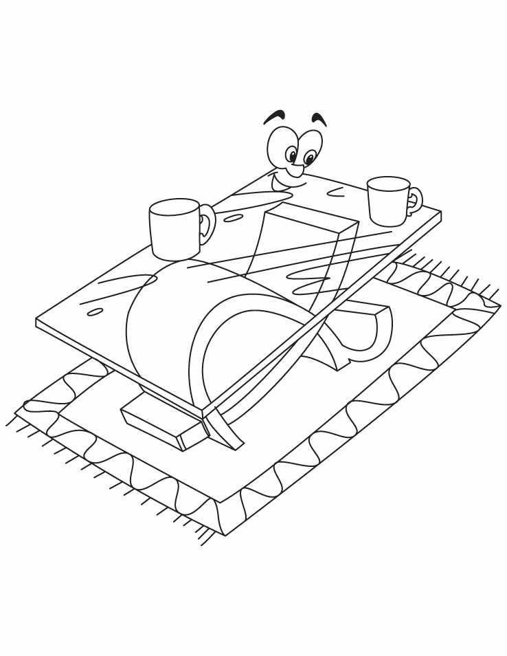 A modern coffee table coloring pages | Download Free A modern 