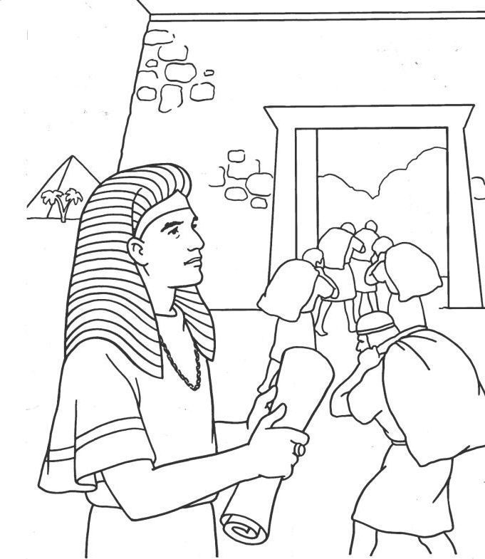 Joseph and pharoah Colouring Pages (page 2)