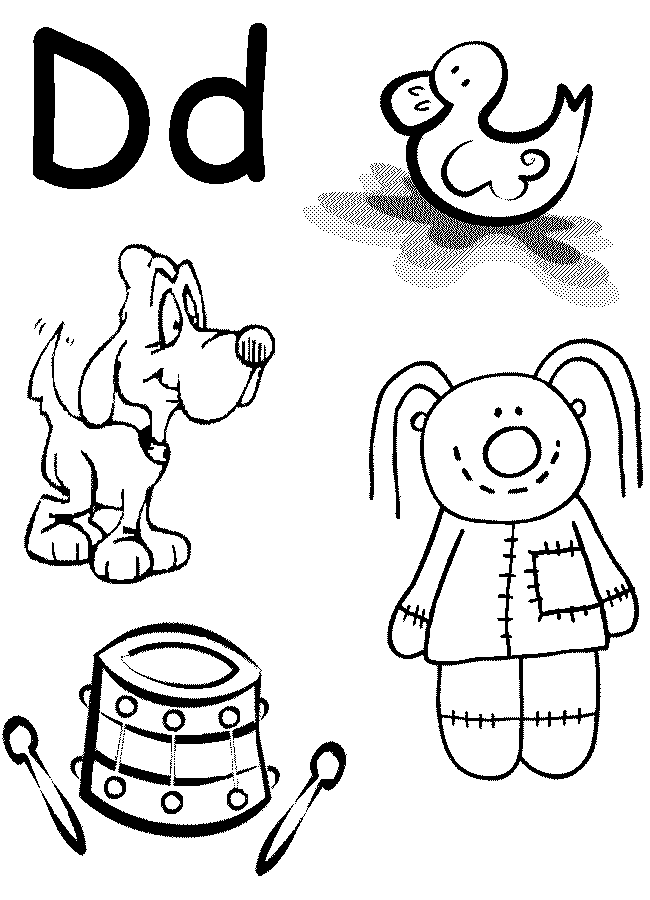 printable Letter D coloring pages for kids | Best Coloring Pages
