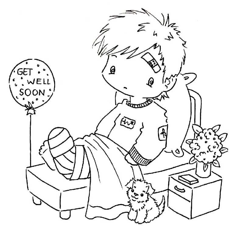 Childfree Printable Get Well Coloring Pages For Kids
