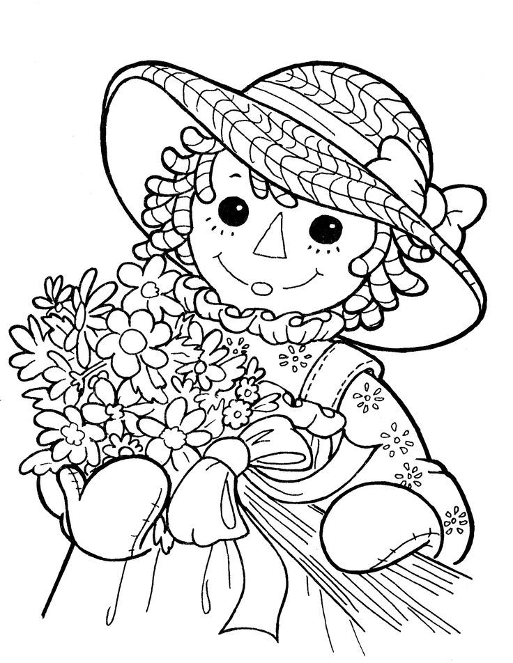 raggedy ann andy coloring page | ann & andy