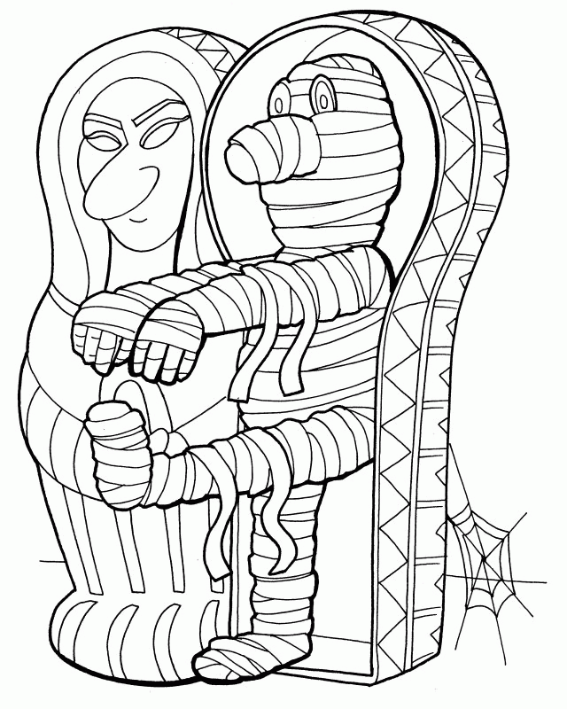 Mummy Coloring Pages - Coloring Home