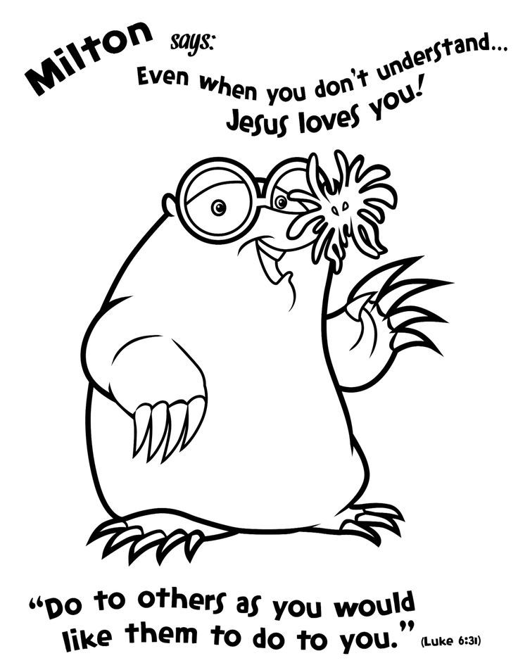 Milton Coloring Page | Weird Animals VBS