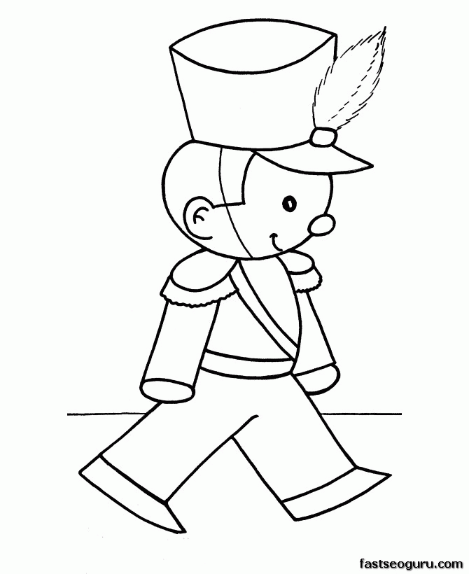 Christmas Toy Soldier Coloring Pages