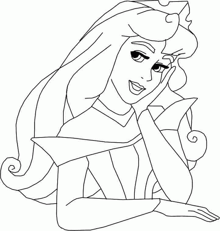 Coloring Sheets Disney Princess Aurora Free For Kids & Girls 19584#