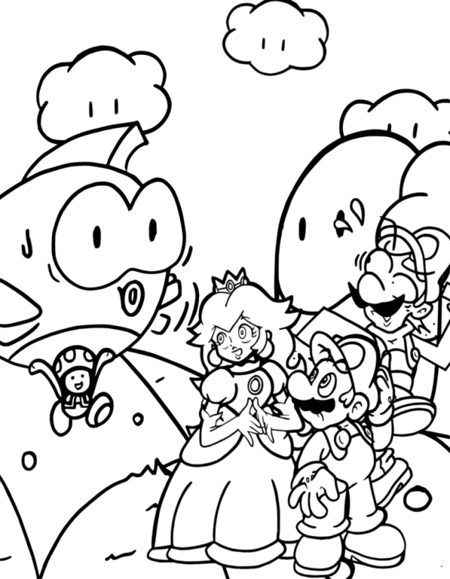 Princess Peach Coloring Pages Mario And Princess Peach Coloring 