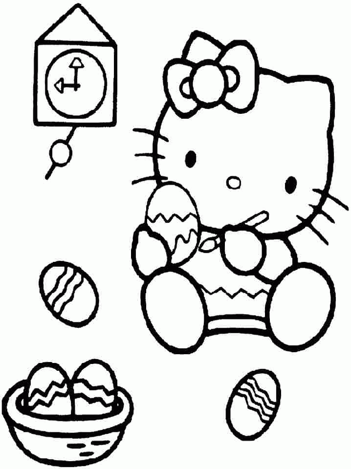 Free Printable Colouring Sheets Cartoon Hello Kitty For Little Kids #
