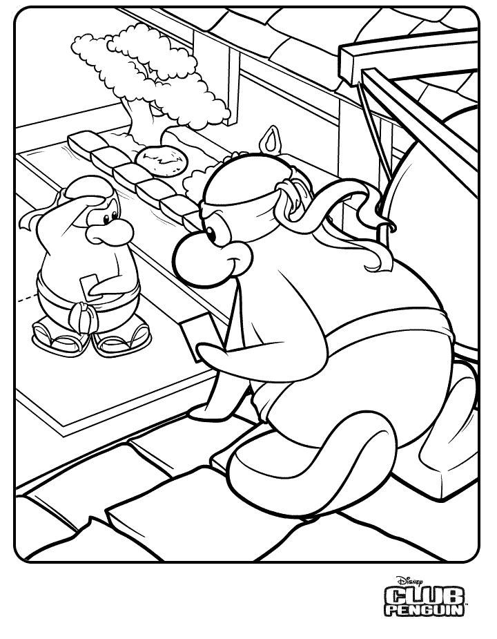 Club Penguin Coloring Sheets