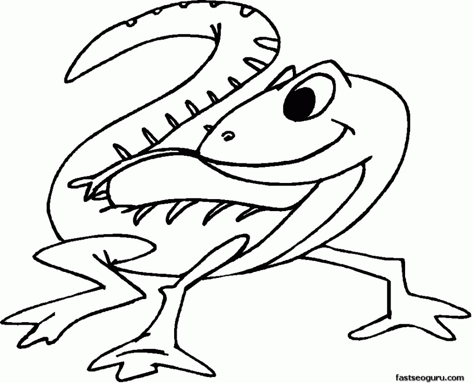 Gecko Coloring Page Home Pages Free Kids 20pages 254517 Cute