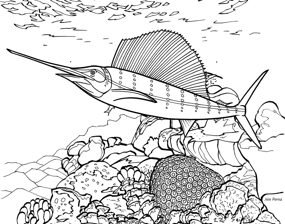 Ocean Fish Coloring Pages Coloring Home