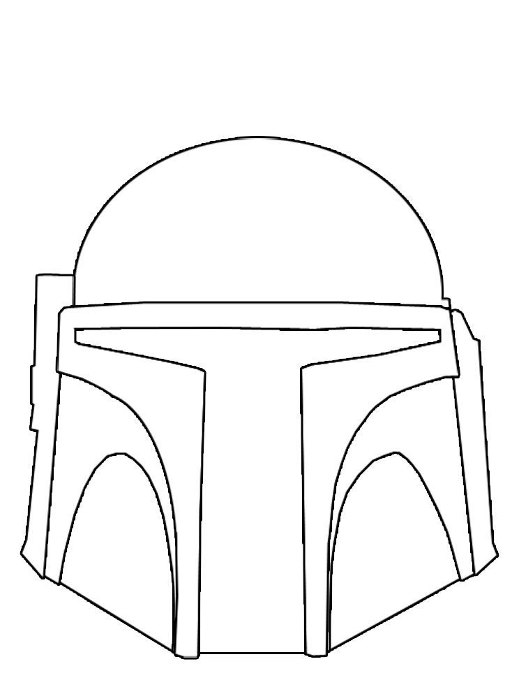 Boba Fett Helmet Coloring Pages - Coloring Home