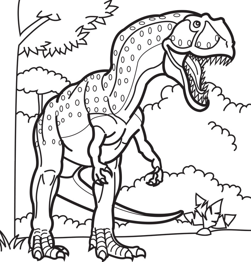 Realistic Dinosaur Coloring Pages Coloring Home