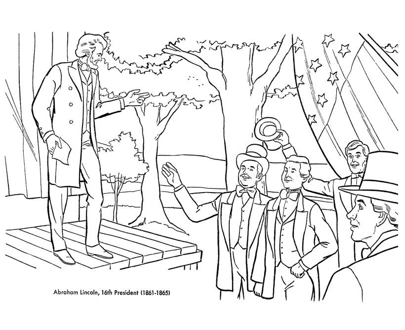 abe lincoln coloring pages with facts - photo #42