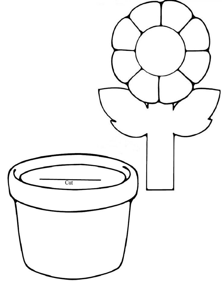 Flower Template For Preschool Coloring Home