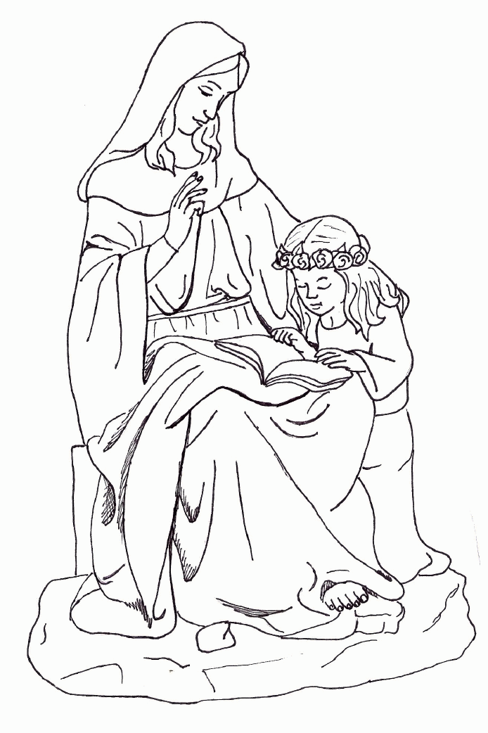 St. Anne coloring page | coloring pages quotes and christian | Pinter…