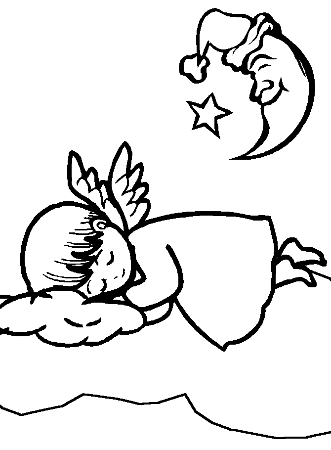 Christmas-Angel-Coloring-Page | COLORING WS