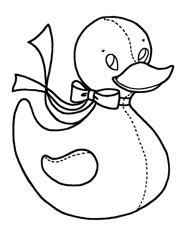 Simple Shapes Coloring Pages | Free Printable Simple Shapes Duck 