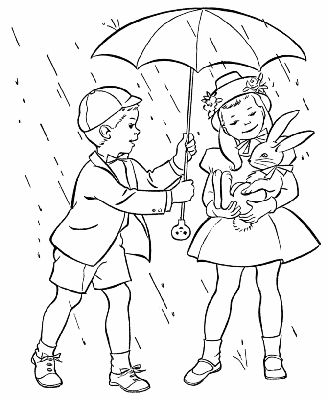 printable childrens day card picture for kids children to color 