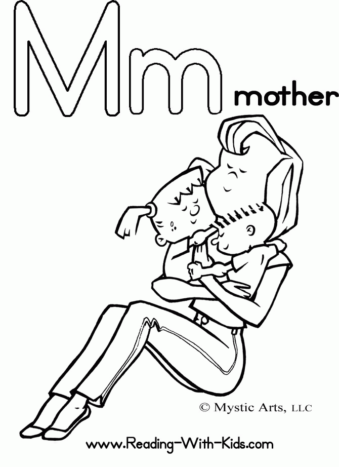 mother and father Colouring Pages
