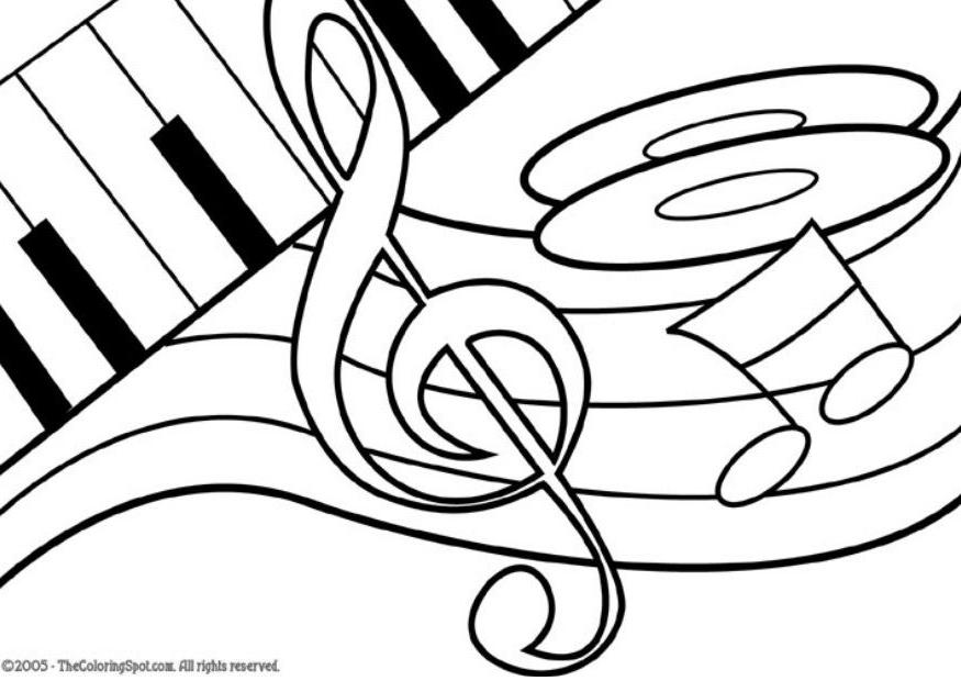 Music Coloring Worksheets - Coloring Home