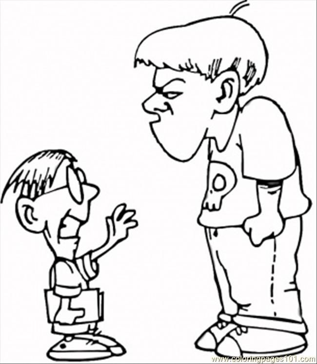Bullying Coloring Pages Coloring Home