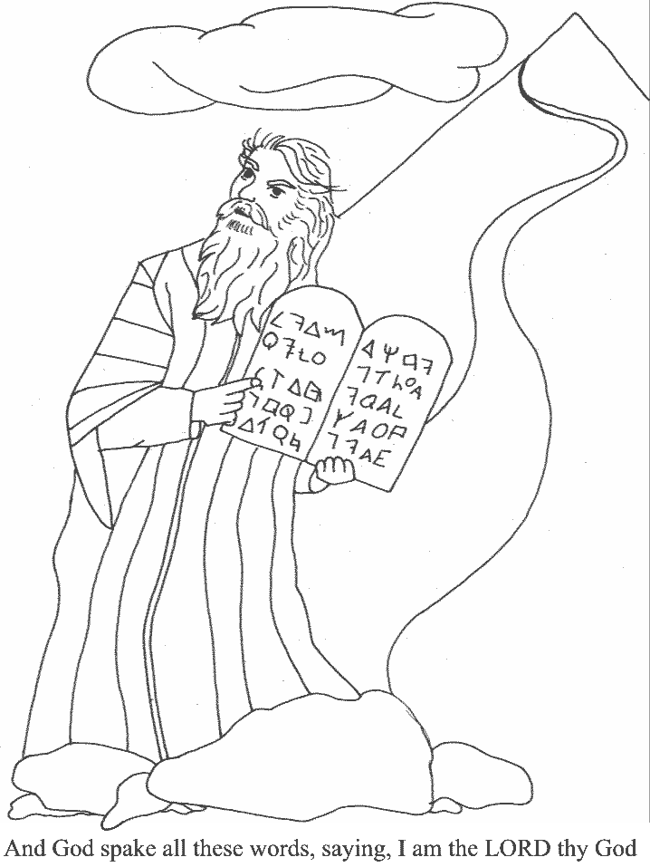 Related Pictures Moses And The Tenmandments Coloring Page Car Pictures