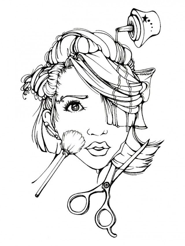 Free Girly Coloring Pages - Coloring Home