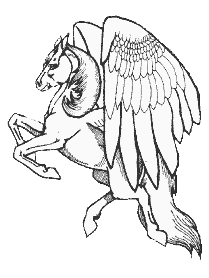Unicorn Pegasus Coloring Pages - Coloring Home
