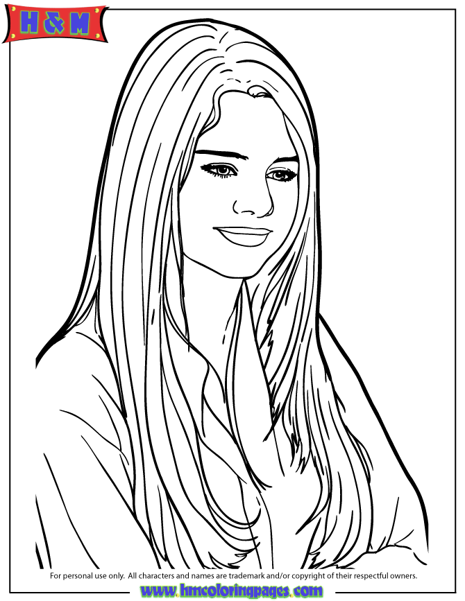 Selena Gomez Printable Coloring Pages - Coloring Home