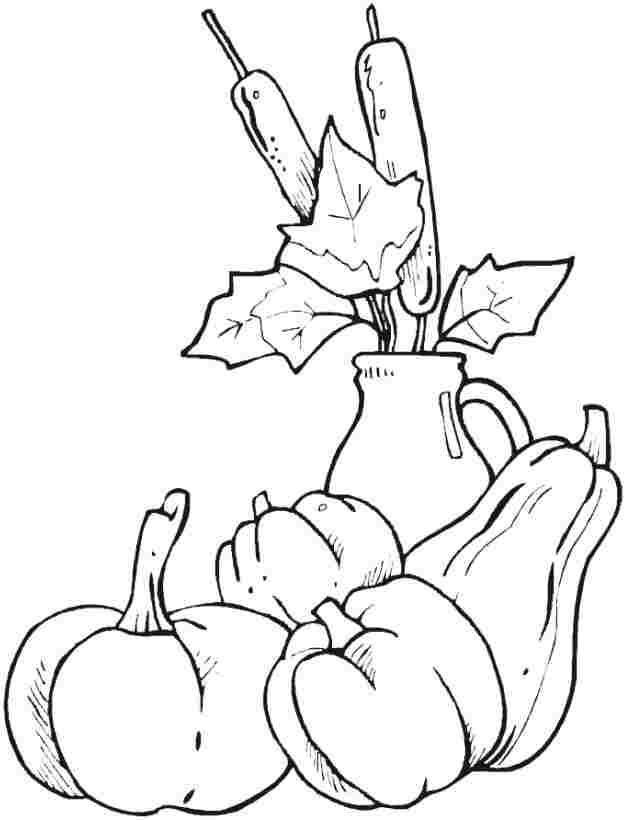 Free Thanksgiving Food Colouring Pages For Preschool #