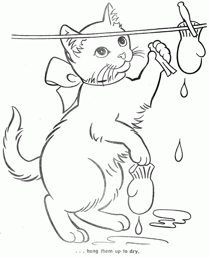 The Three Little Kittens | Coloring Pages