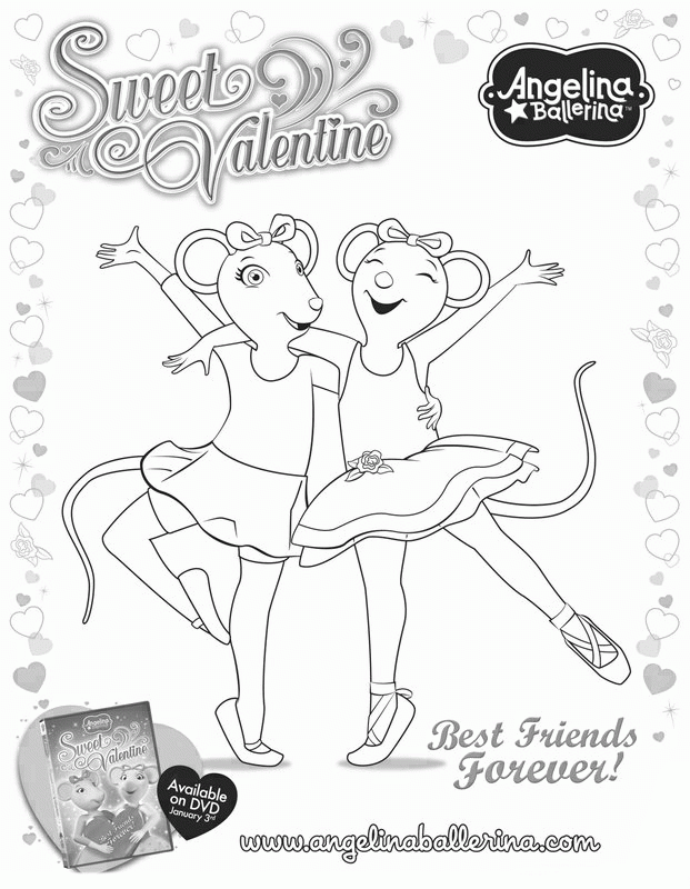 Angelina Ballerina Coloring Pages 11 | Free Printable Coloring 