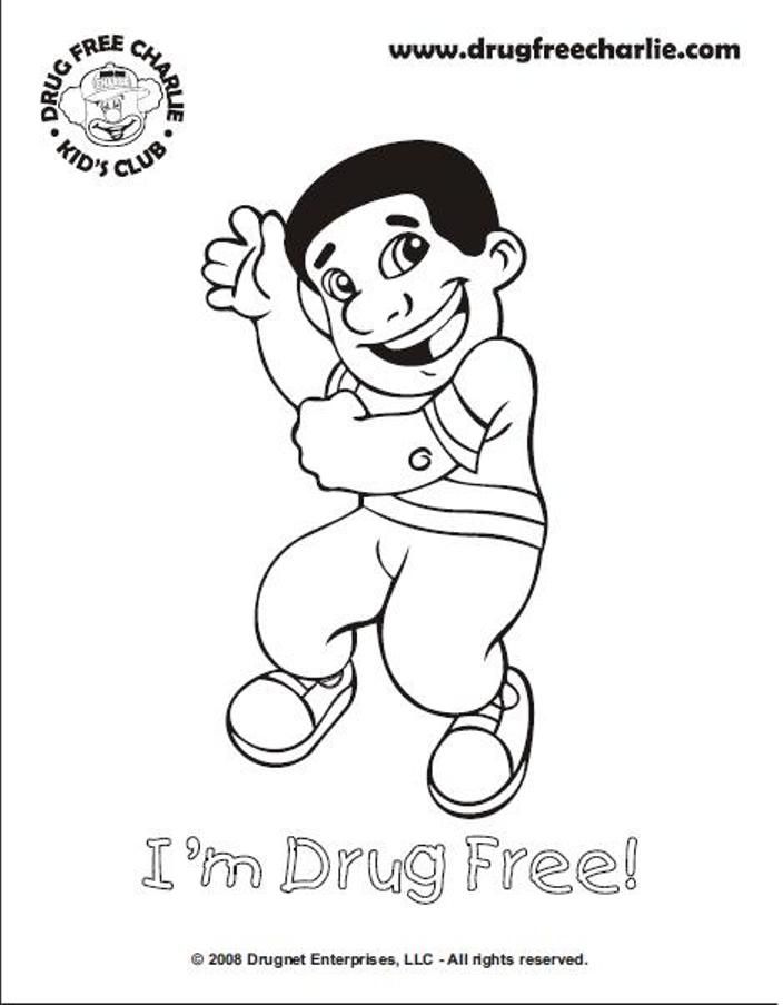 Drug Free Charlie - Baltimore, Maryland - Public Figure - Coloring 