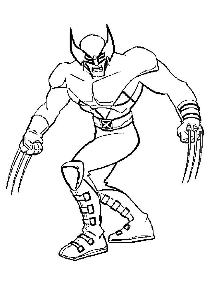 Wolverine Coloring Pages Kids - X-men Coloring Pages : iKids 