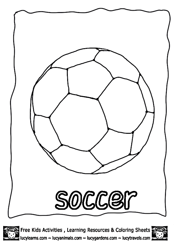 Soccer Ball coloring Page, Lucy Learns Soccer Ball Coloring Pages 