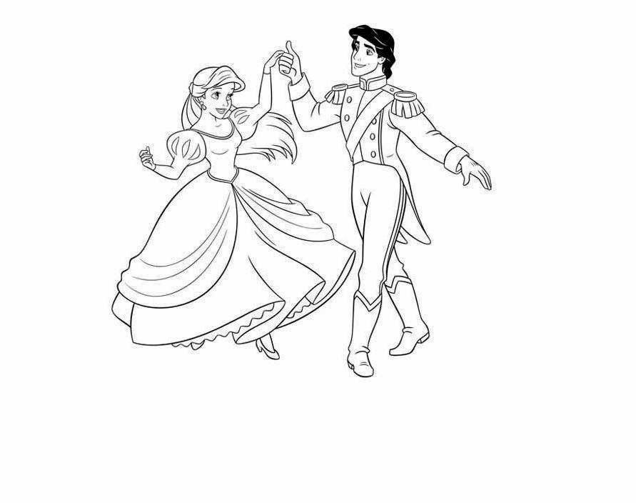 Ariel Prince Eric Coloring Pages Home Colour Drawing Free Wallpaper