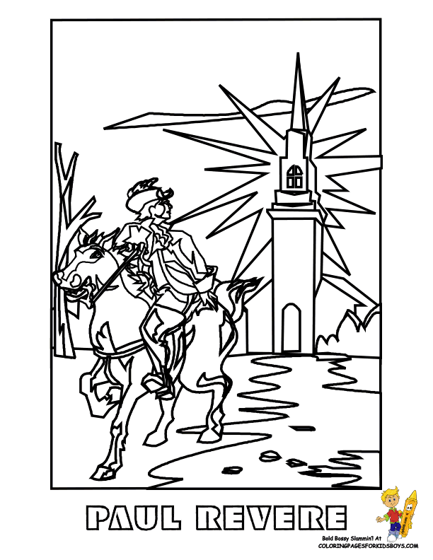 Paul Revere Coloring Page - Coloring Home