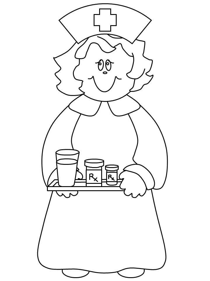clinic Nurse Coloring Pages for kids | Best Coloring Pages