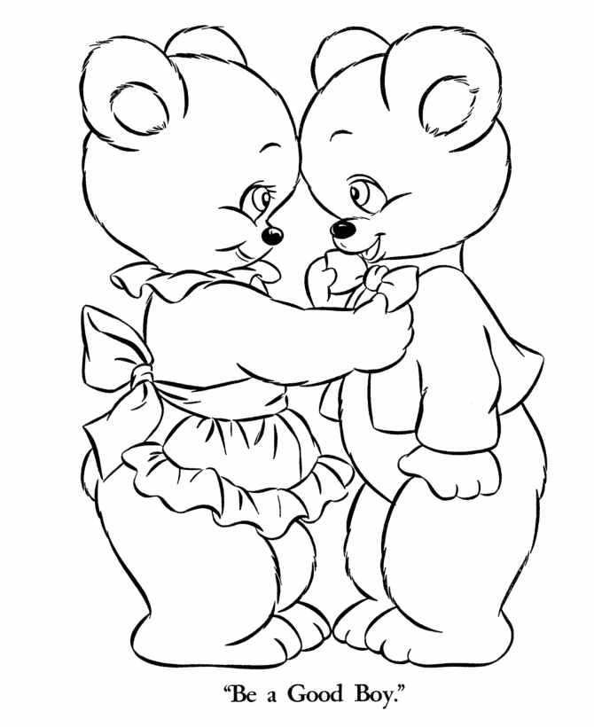 Teddy Bear Coloring Page And Teddy Bear Song