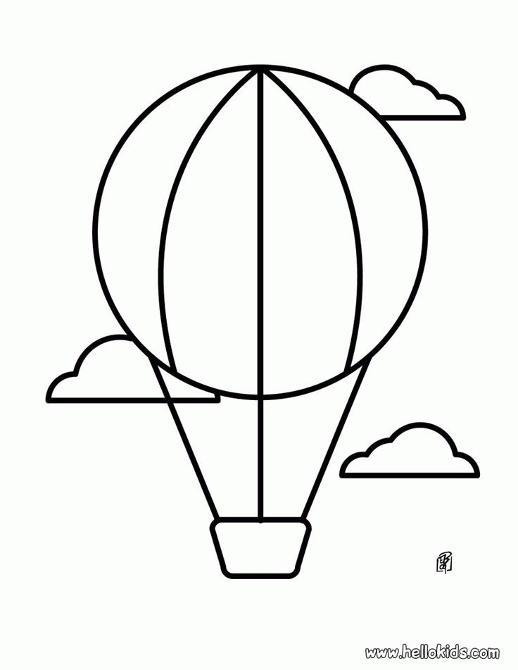 Detailed Hot Air Balloon Coloring Page | Clipart Panda - Free 