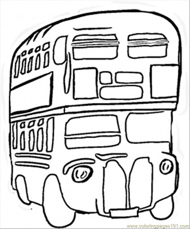 Coloring Pages British Tourist Bus (Countries > Great Britain 