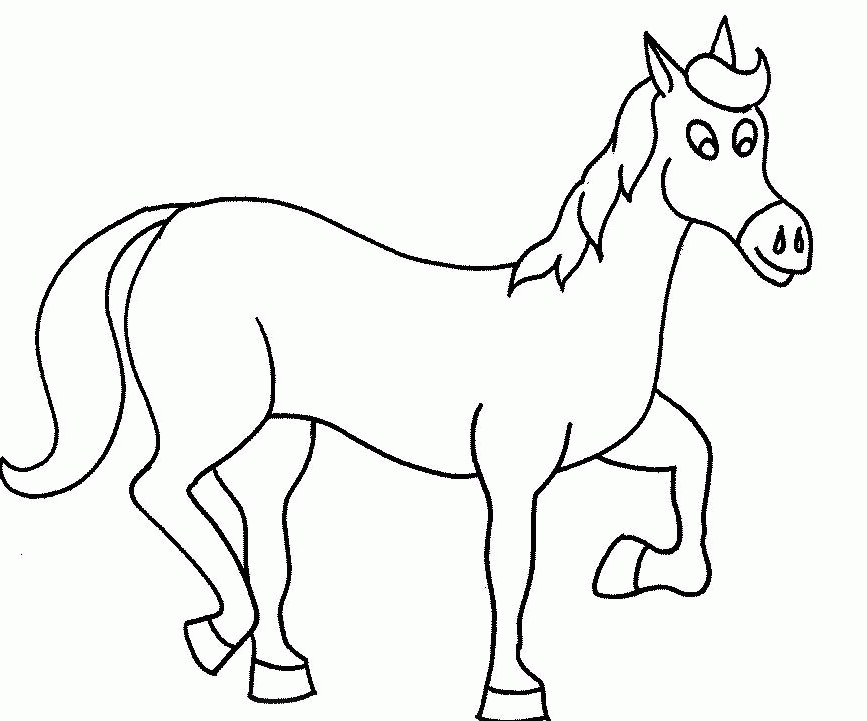 Horse Who Is Searching For His Own Food Coloring Pages - Horse 
