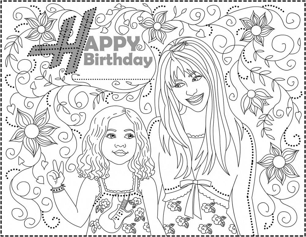 Hannah Montana Coloring Pages - Free Coloring Pages For KidsFree 