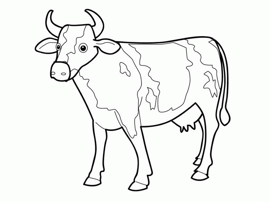 Cow Coloring Pages For Kids - Coloring Home