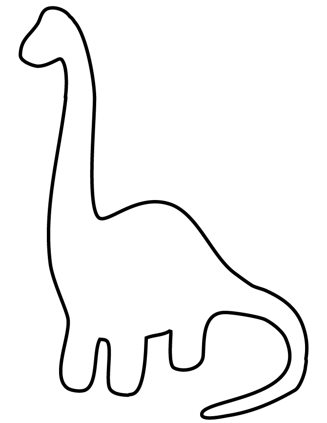Simple Dinosaur Coloring Page - Coloring Home