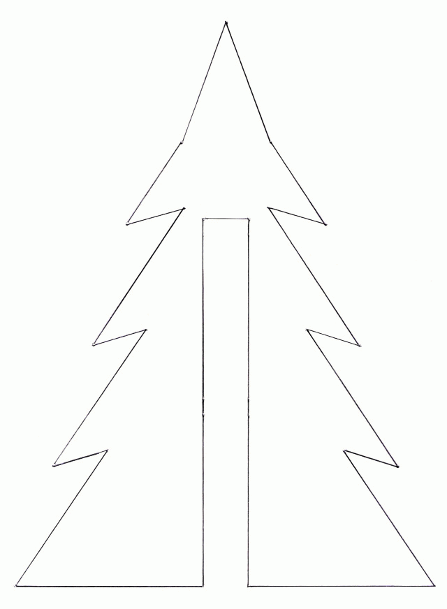 christmas tree outline black and white | HD Wallpaper and Download 