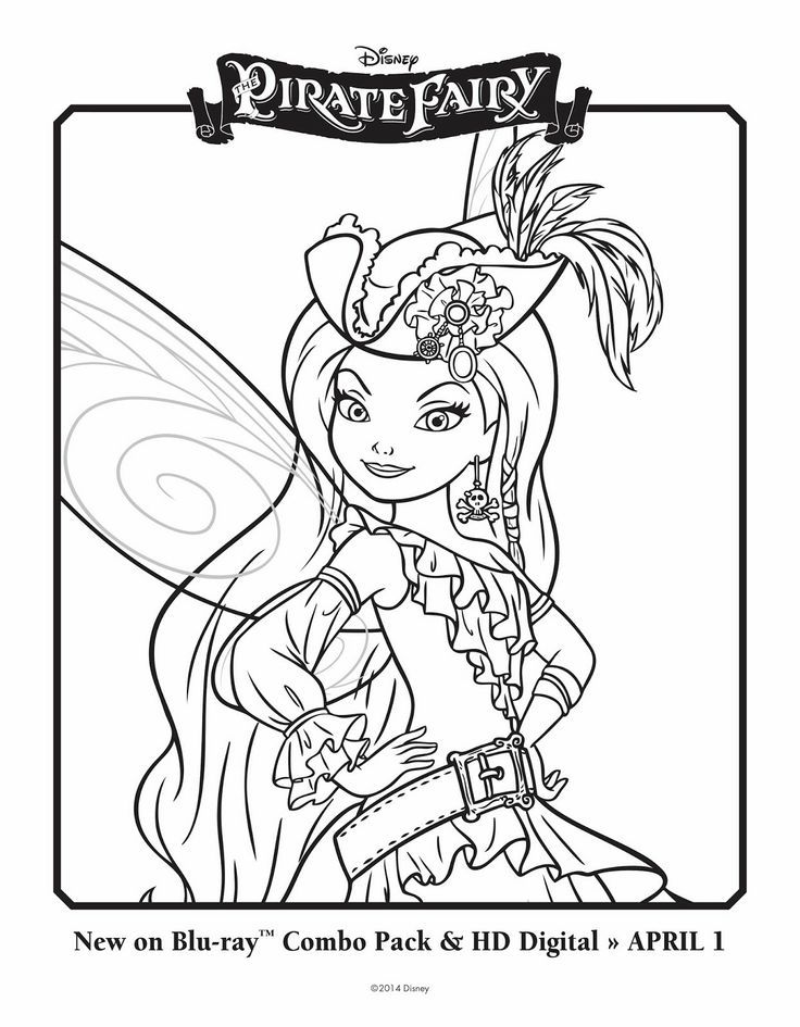 Silvermist as a Pirate Fairy | Coloring Pages